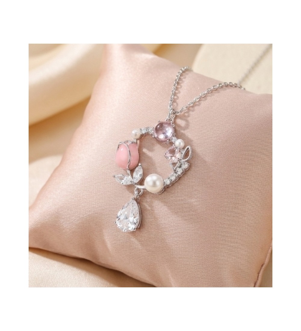 Blossom Charm Necklace – Silver & Rose Gold Variants