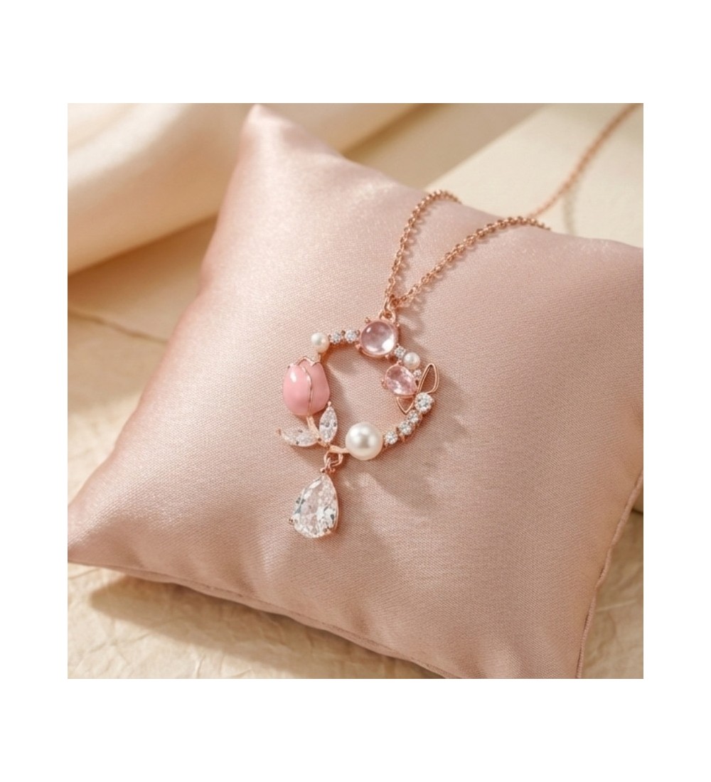 Blossom Charm Necklace – Silver & Rose Gold Variants