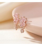 Blossom Spark Earrings – Silver & Rose Gold Floral Studs