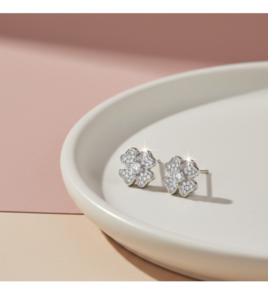 Gilded Clover Studs